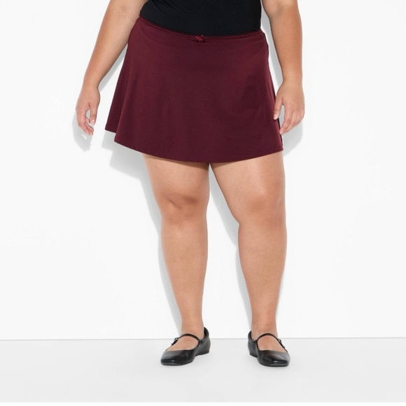 NWT Wild Fable Women's Seamless Mini Burgundy Skort- Size XL - Picture 2 of 9
